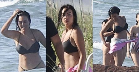 Naturalna Georgina Rodriguez szaleje na plaży w skąpym bikini. Jest ogień? (ZDJĘCIA)