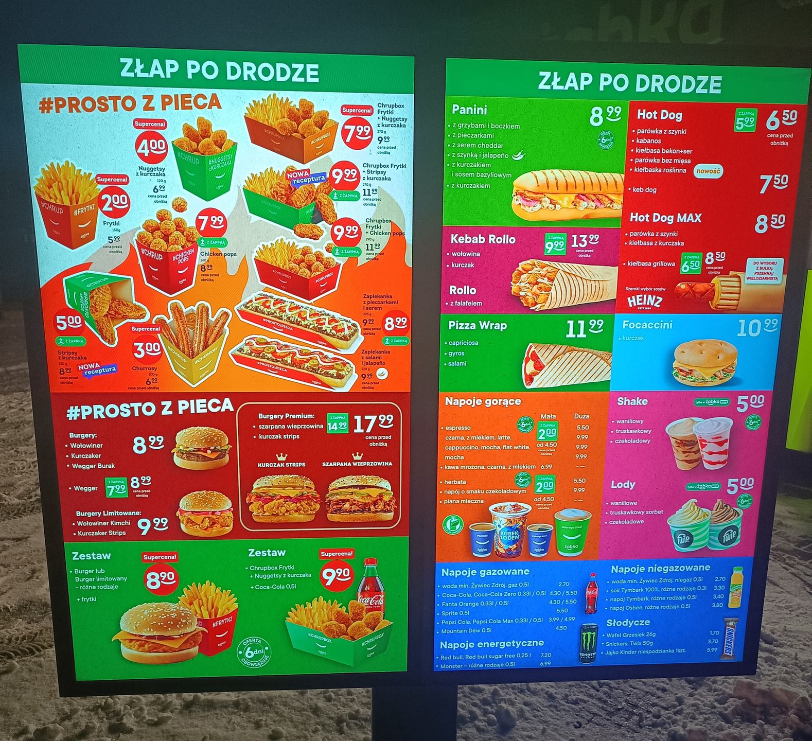 Oto ceny ciepłego jedzenia w Żabce Drive
