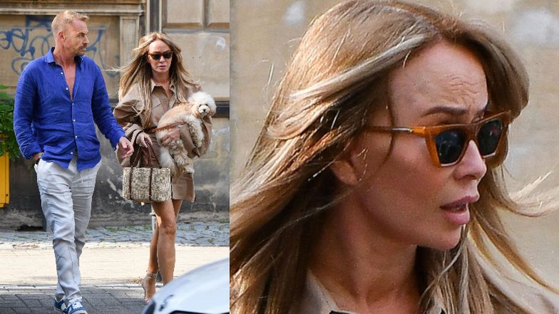 Joanna Przetakiewicz i Rinke Rooyens na przejażdżce z psem zabytkowym Porsche 912 