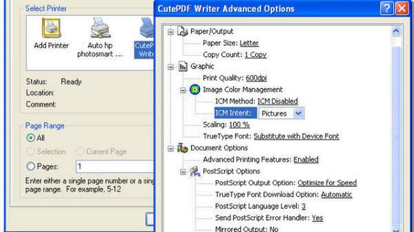 CutePDF - tworzenie dokumentów PDF w locie 1