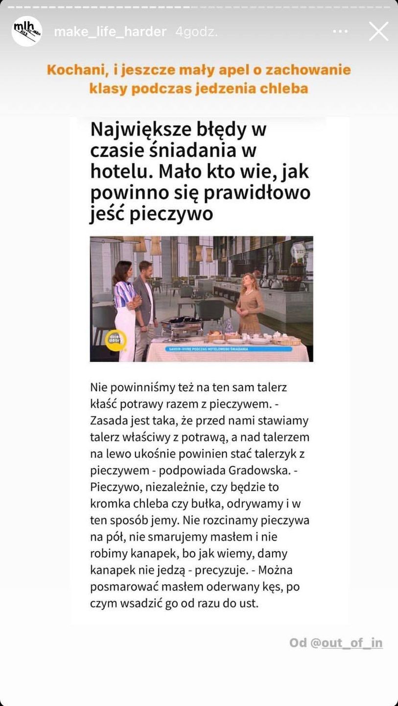 "Ekspertka" instruuje widzów w "DDTVN", jak jeść kanapki
