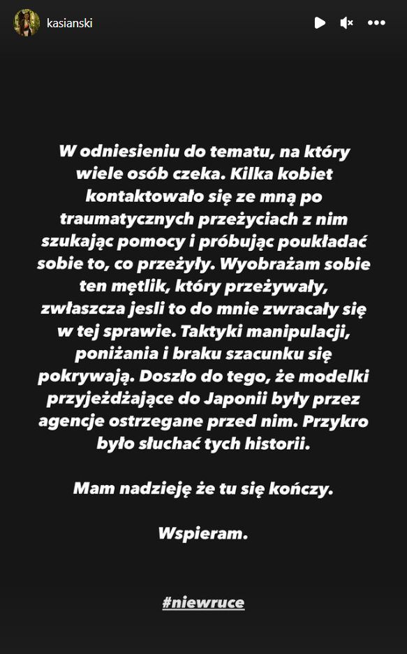 Oświadczenie  Kasi Mecinski