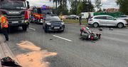 Warszawa: Wypadek z udziałem motocykla. Kierowca trafił do szpitala