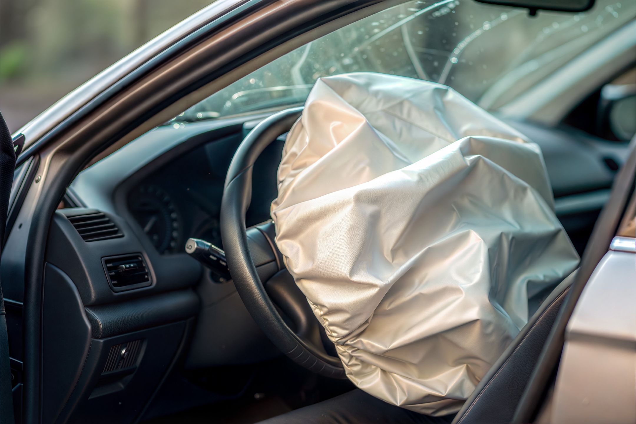 Auto, poduszka powietrzna, wypadek, wybuch, airbag