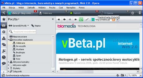 Opera 9.5 z nową skórką