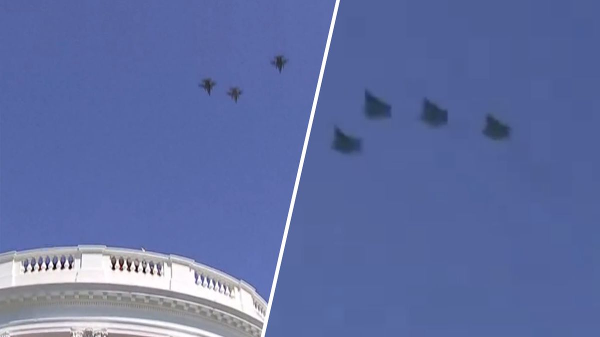 Przelot samolotów F-16 nad Białym Domem