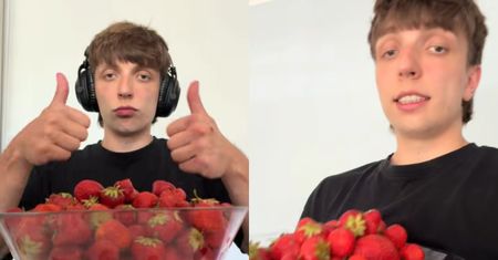 Prawie 10 kg truskawek na raz. Influencer wszystko nagrał