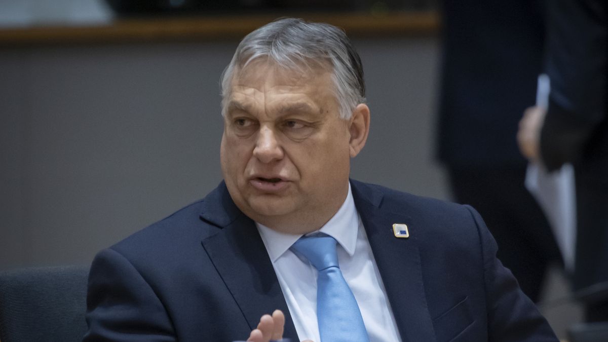 Prime Minister of Hungary Viktor Orban before the round table session on the second of the European Council summit at the EU headquarters. Leaders discussed during the meeting Russia's aggression against Ukraine and the Middle East conflict situation while they focused also on security and defense, emphasizing in Europe's need to enhance overall readiness. The bloc discussions span military support for Ukraine, external relations, migration, agriculture, regional conflicts, EU enlargement process. The day marked the celebration for the 30th anniversary of the EEA European Economic Area of the 30 countries participating. EUCO in Brussels, Belgium on March 22, 2024 (Photo by Nicolas Economou/NurPhoto via Getty Images)