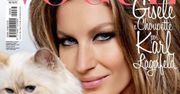 Gisele Bundchen na okładce z kotką Lagerfelda!