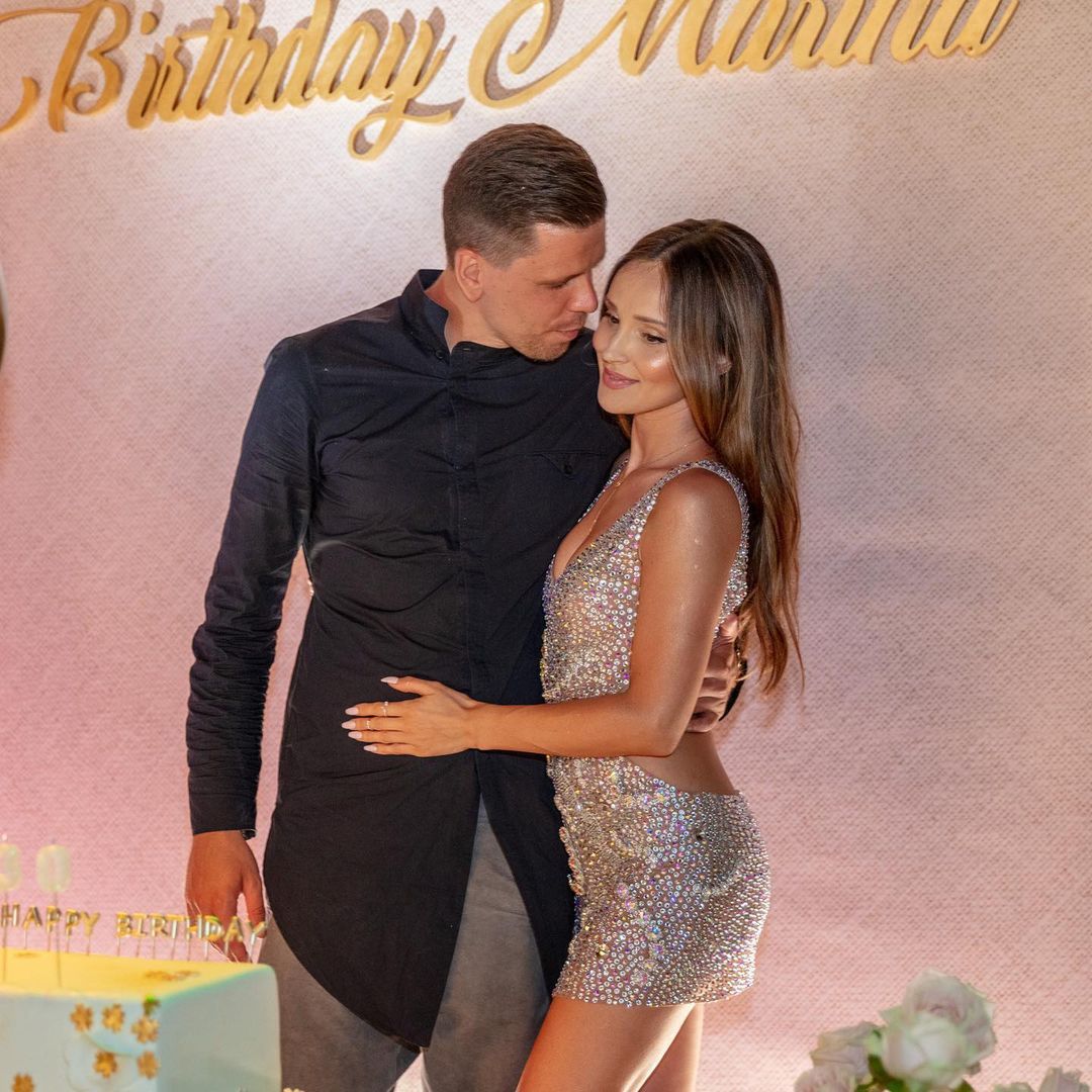 Wojciech Szczęsny i Marina Łuczenko