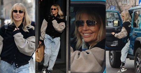 Gotowa na nadejście wiosny Agnieszka Woźniak-Starak mknie do samochodu w sportowej stylizacji, trzymając w ręce luksusową torebkę wartą krocie (ZDJĘCIA)