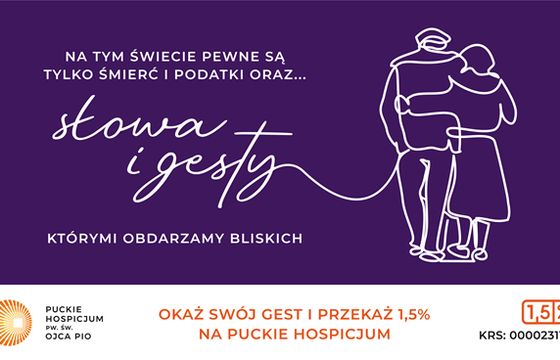 38 Content Communication prowadzi drugą edycję kampanii 1,5% dla Puckiego Hospicjum