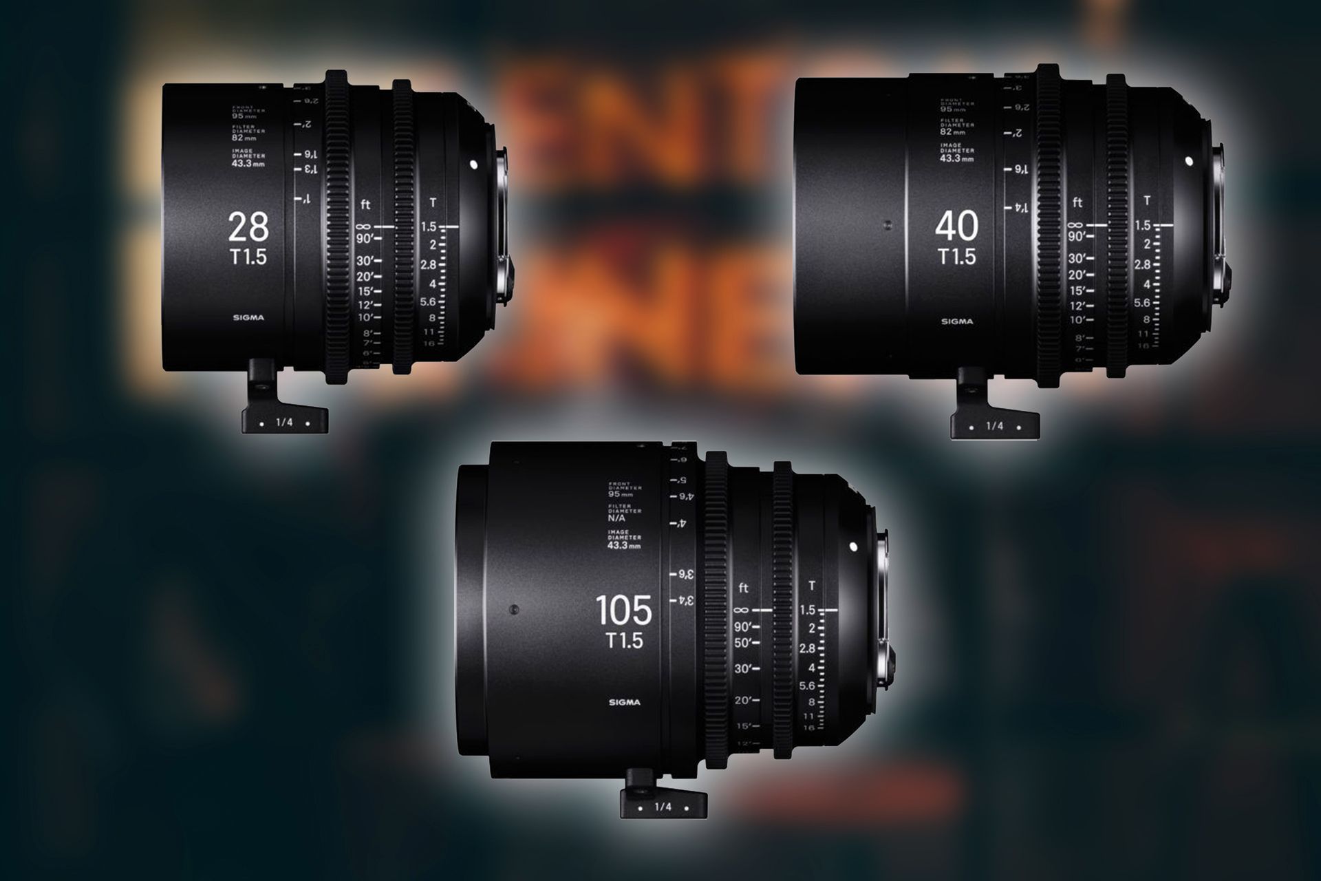 Sigma pokazuje 3 nowe obiektywy do filmowania o jasności T1.5: 28 mm, 40 mm oraz 105 mm 1