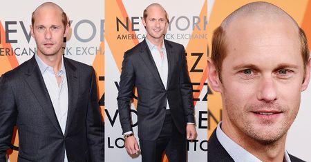 Alexander Skarsgard chwali się nową "fryzurą" na ściance! Seksowny? (ZDJĘCIA)