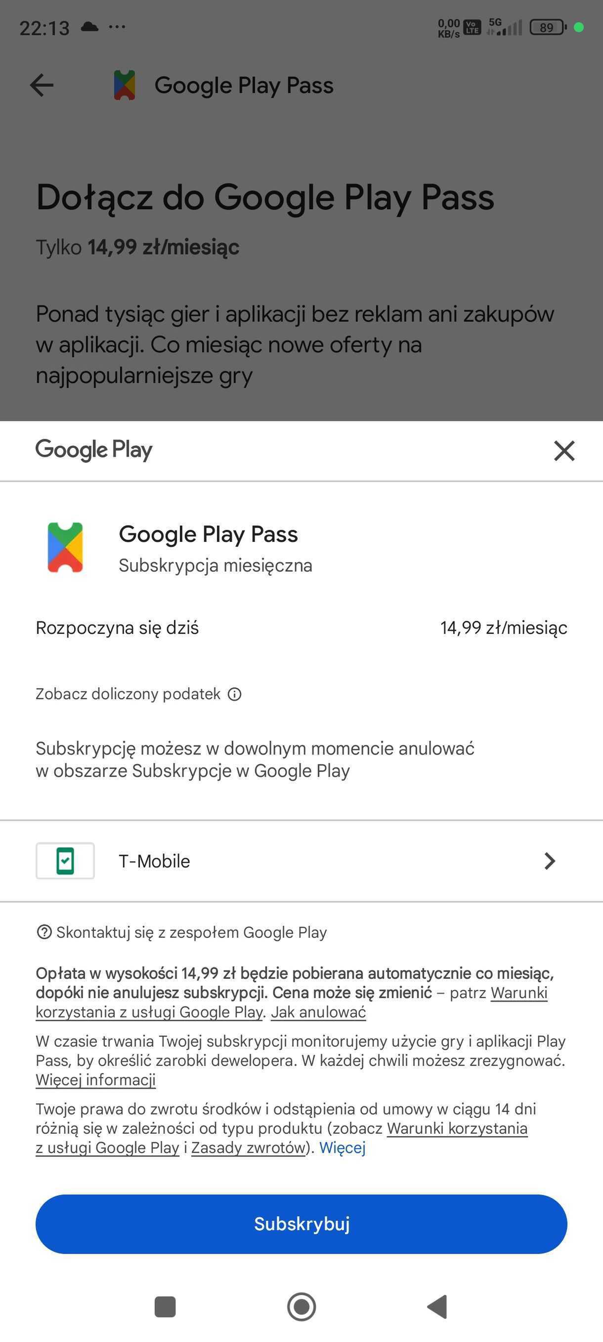 Google Play Pass: jak aktywować usługę?