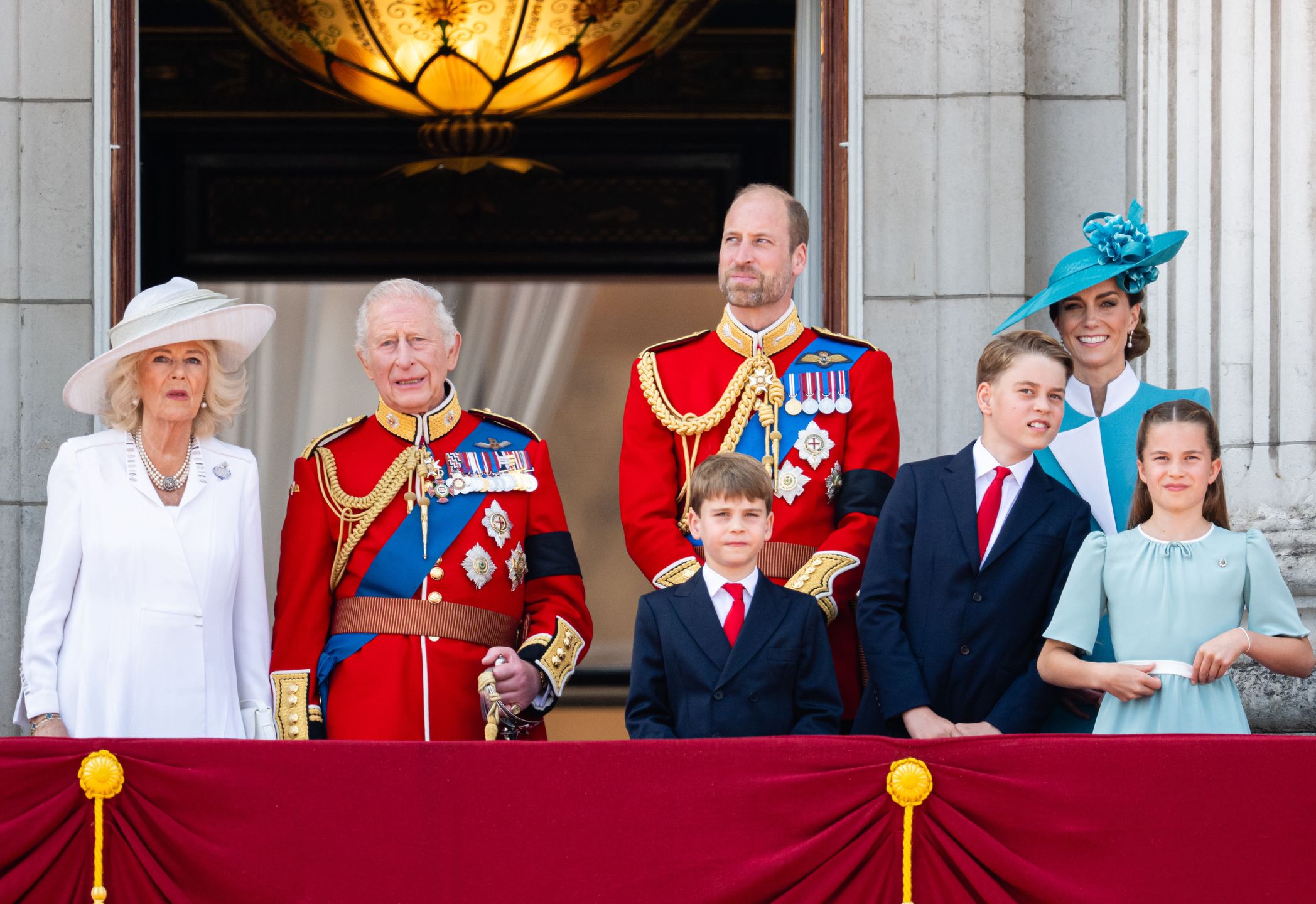Rodzina królewska podczas Trooping the Colour