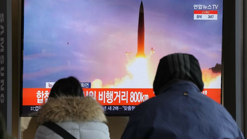 TemporaryPeople watch a TV showing a file image of North Korea's missile launch during a news program at the Seoul Railway Station in Seoul, South Korea, Sunday, Jan. 30, 2022. North Korea on Sunday fired what appeared to be the most powerful missile it has tested since U.S. President Joe Biden took office, as it revives its old playbook in brinkmanship to wrest concessions from Washington and neighbors amid a prolonged stalemate in diplomacy. (AP Photo/Ahn Young-joon)AP