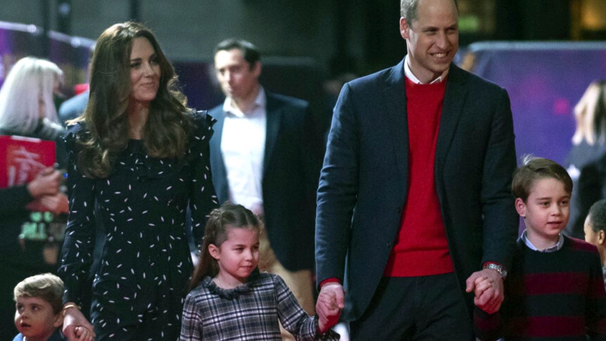 William i Kate z dziećmi publicznie