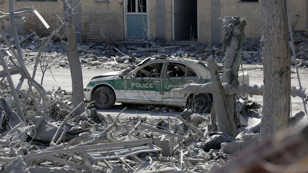 TEHRAN, IRAN - MARCH 04: A view of the damaged Turkmenistan Street following US and Israeli strikes on the Iranian capital Tehran on March 04, 2026. The Diplomatic Police Center located in the area was completely destroyed in the attacks. (Photo by Fatemeh Bahrami/Anadolu via Getty Images)