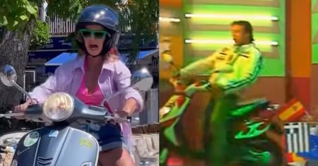 Anna Lewandowska w stylu Conrado "K*RWA, JESTEŚCIE CALI?" Moreno traci kontrolę nad skuterem! (ZDJĘCIA)