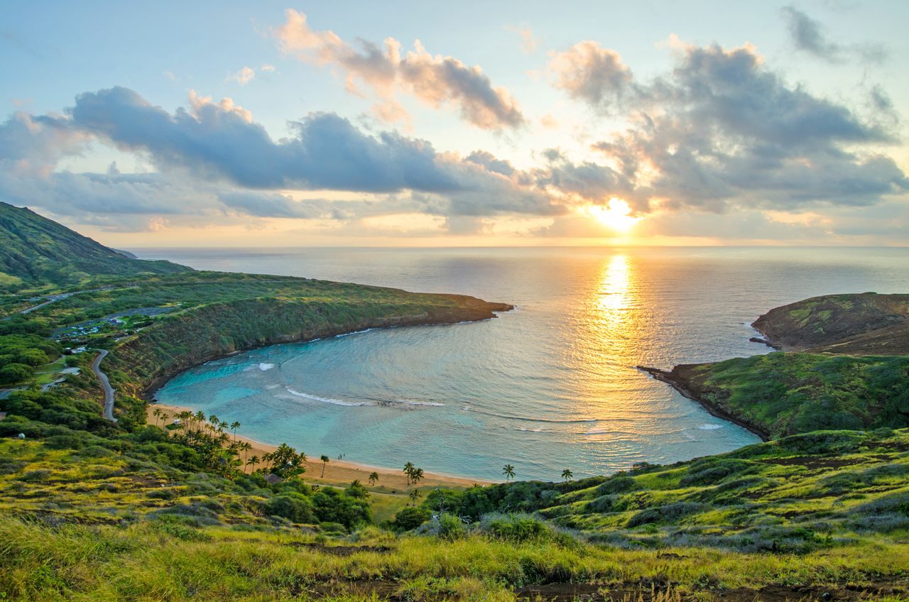 Wschód słońca na Oahu