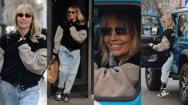 Wiosenna Agnieszka Woźniak-Starak opuszcza studio TVN w sportowej stylizacji