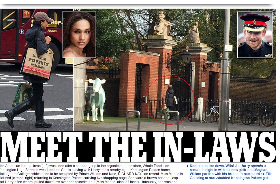 Książę Harry spotyka się z Meghan Markle w Pałacu Kensington fot. screen z dailymail.co.uk
