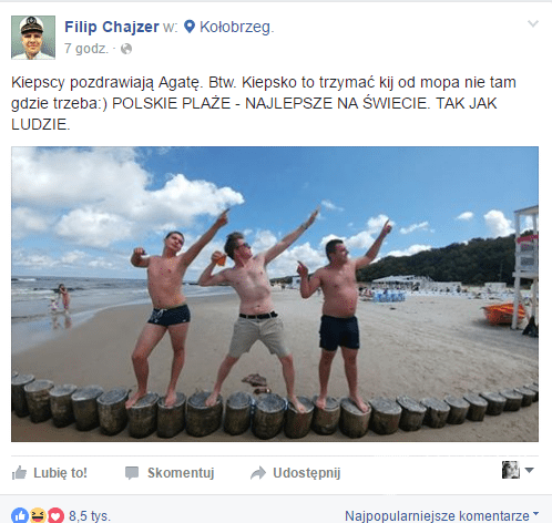 Filip Chajzer odpowiada Agacie Młynarskiej na krytykę wakacji w Polsce. To, co napisał zachwyciło internautów