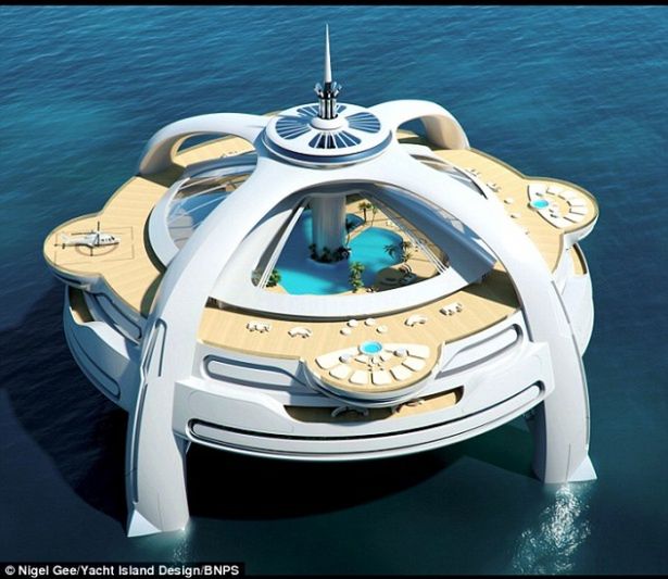 Jacht i wyspa w jednym, czyli futurystyczny hotel na wodzie