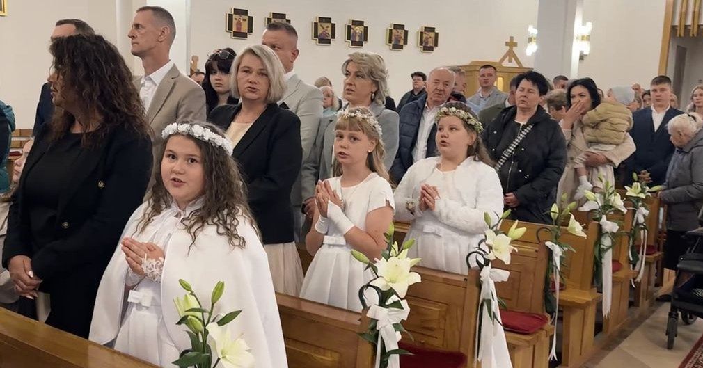 Pierwsza Komunia Święta w parafii Chrystusa Króla w Radomiu. To była piękna uroczystość