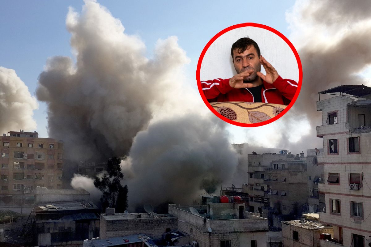 Sardar managed to escape from the hell of war. In an archival photo from 2015, one of the regime's military bombardments in Damascus, where the man spent part of his life.