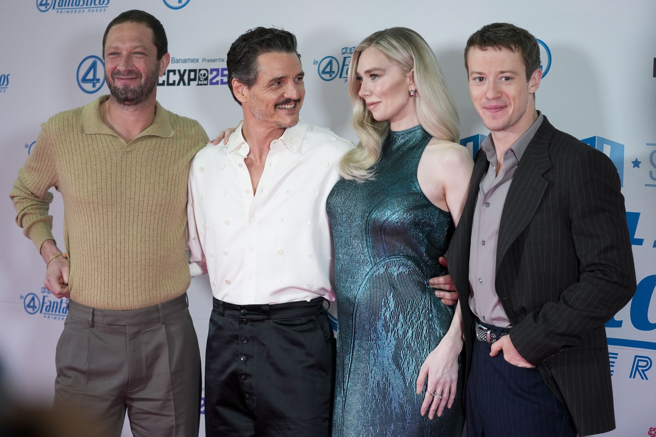 Fantastic Four: First Steps - CCXP MexicoMEXICO CITY, MEXICO - MAY 31: Ebon Moss-Bachrach, Pedro Pascal, Vanessa Kirby, and Joseph Quinn attend the 2025 CCXP Mexico at Centro Banamex on May 31, 2025 in Mexico City, Mexico. (Photo by Cristopher Rogel Blanquet/Getty Images for Disney)Cristopher Rogel Blanquetbestof, topix