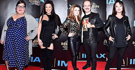 Celebryci na premierze filmu o zespole Queen: Iwona Węgrowska, Sławomir i Kajra, Dominika Gwit, Izabela Trojanowska