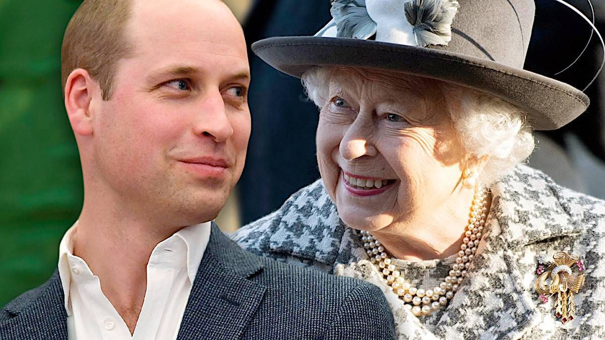 Książę William i królowa Elżbieta II
