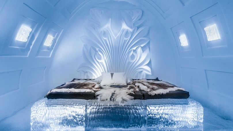 Jeden z pokoi stworzonych przez Polaków w Icehotelu