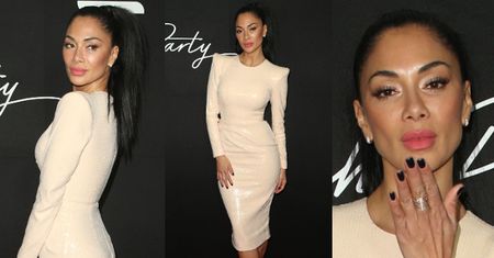 Naciągnięta Nicole Scherzinger w cekinowej sukience wydyma obfite usta