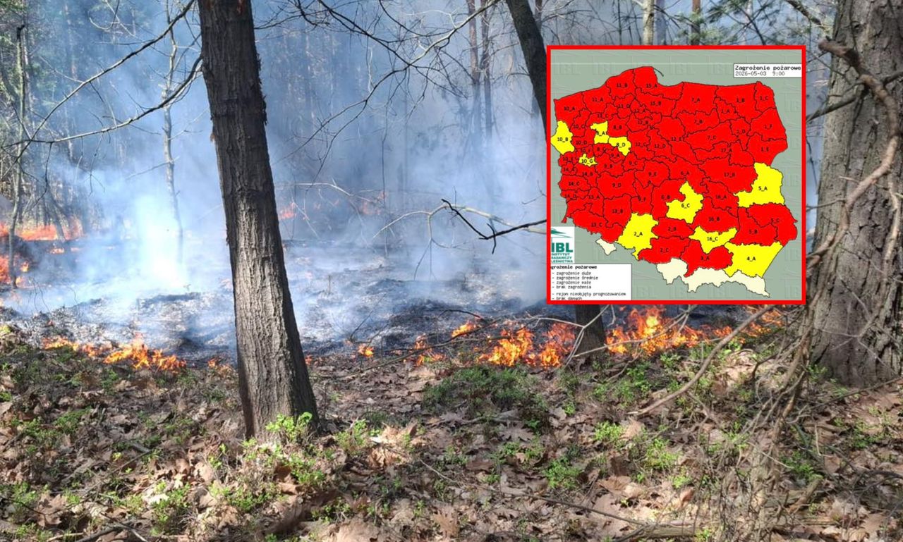 Niemal cała Polska na czerwono. "Wystarczy iskra, by doszło do tragedii"