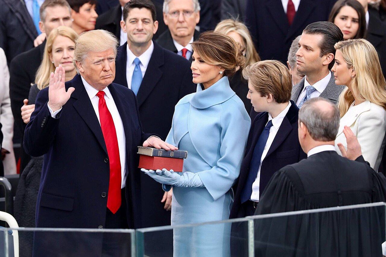 Melania Trump na inauguracji prezydentury Donalda Trumpa, 2017