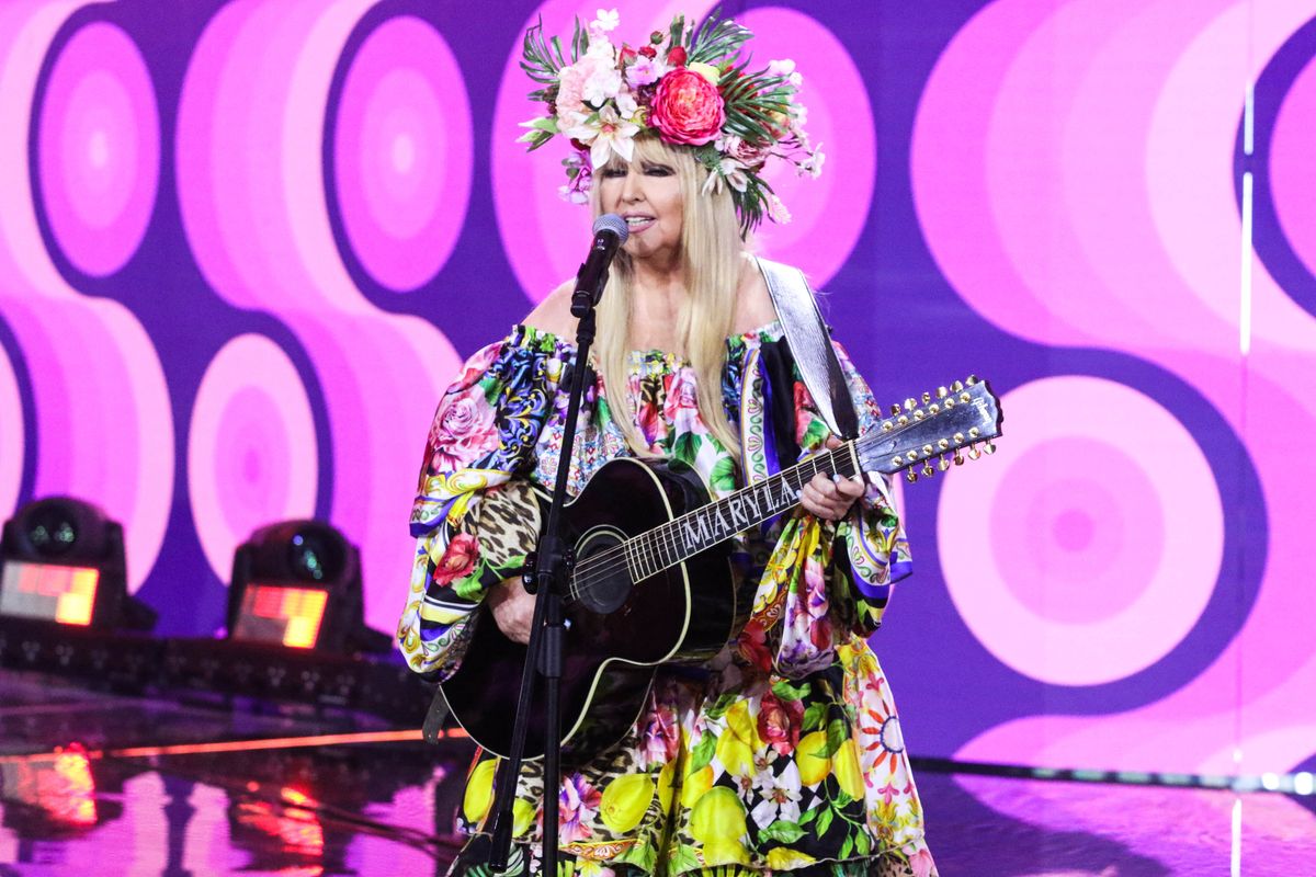 Opole, 19.06.2022. Występ Maryli Rodowicz podczas koncertu �Tych lat nie odda nikt � przeboje 70-lecia� w trzecim dniu 59. Krajowego Festiwalu Piosenki Polskiej w Opolu, 19 bm. (amb) PAP/Krzysztof Świderski