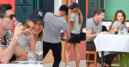 Anna i Robert Lewandowscy stołują się w weneckiej knajpie (ZDJĘCIA)