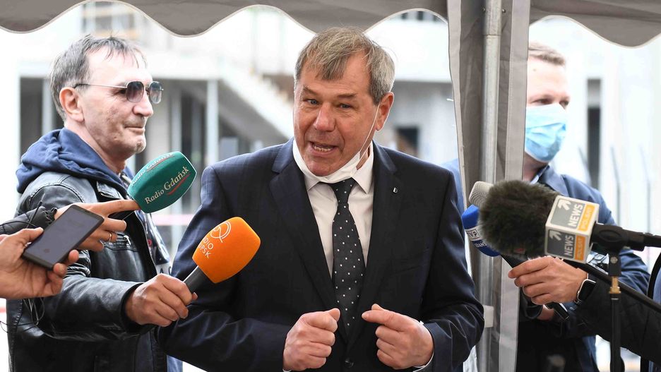 Na nagraniu widać, jak Strzechmiński nie wytrzymał napięcia