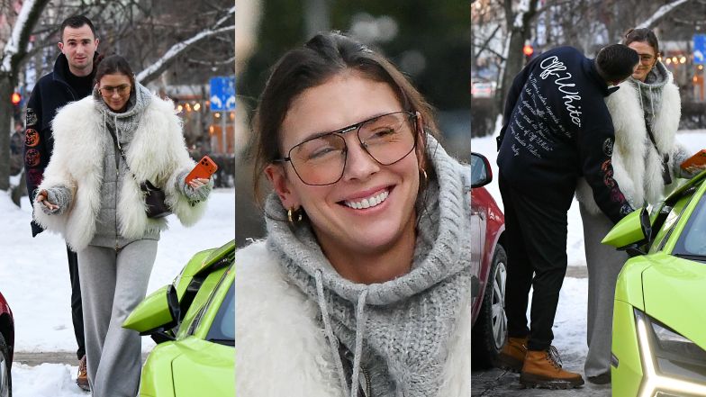 Klaudia Halejcio i Oskar Wojciechowski na mieście