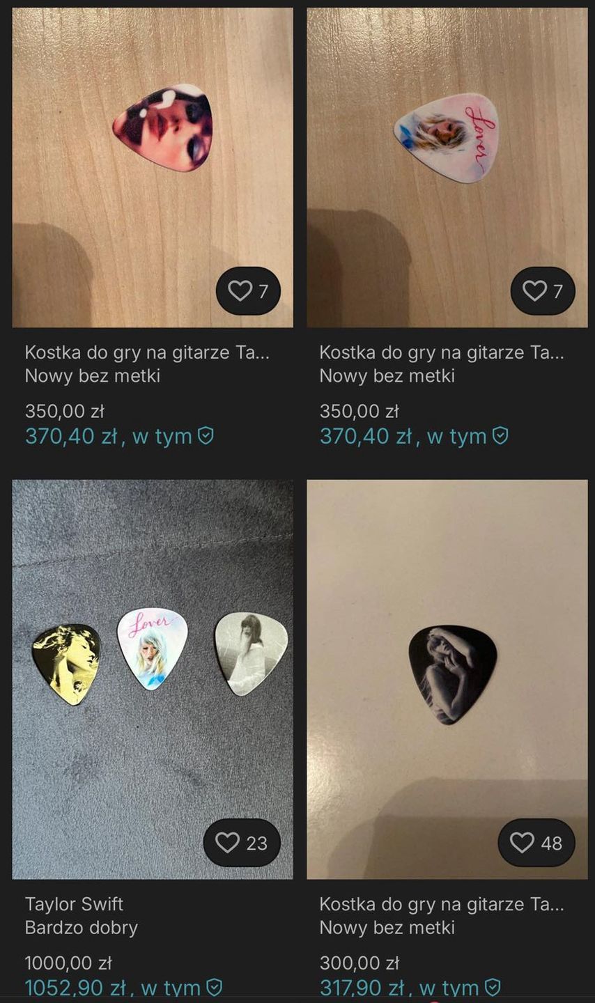 Fani sprzedają pamiątki z koncertów Taylor Swift