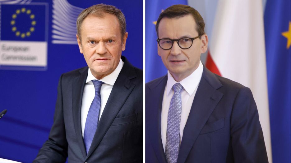 Donald Tusk i Mateusz Morawiecki