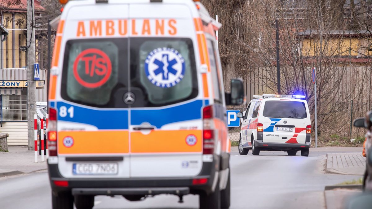 Chorzy transportowani z Torunia do Grudziądza