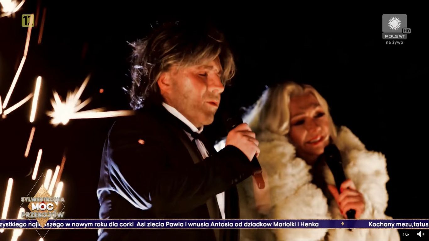 Małgorzata Walewska i "Andrea Bocelli" na Sylwestrze Polsatu