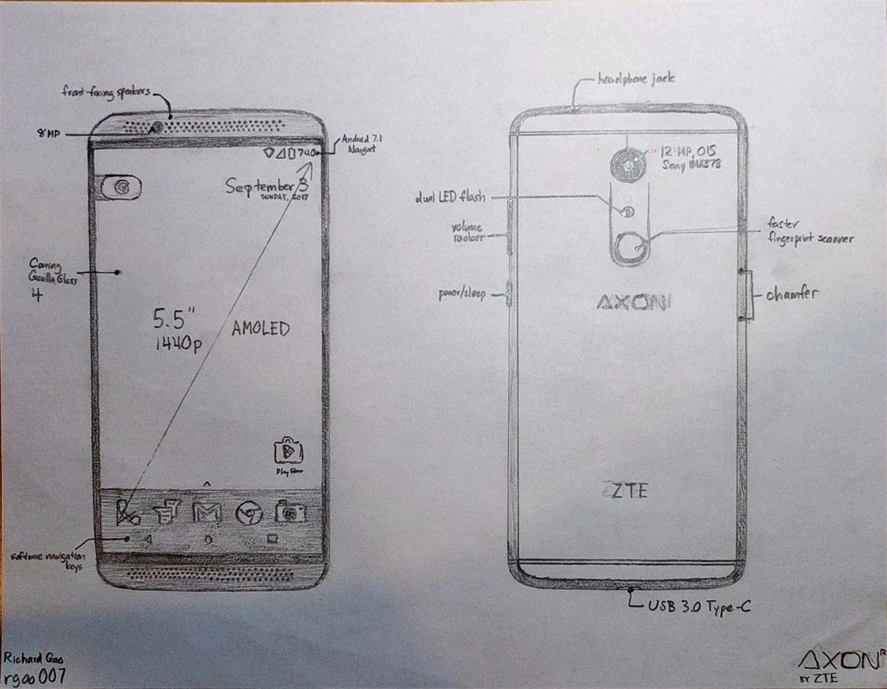 Koncept nowego smartfona z linii Axon z "czystym" Androidem