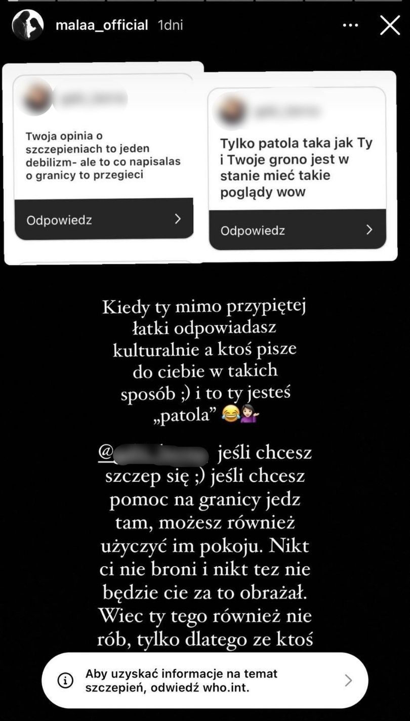 "Mała" Ania odpowiada na krytykę internautki 