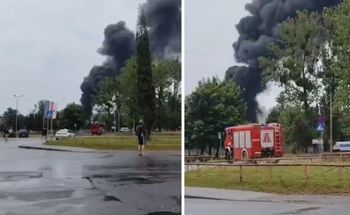 Akcja strażaków w Gliwicach. Płonie hala