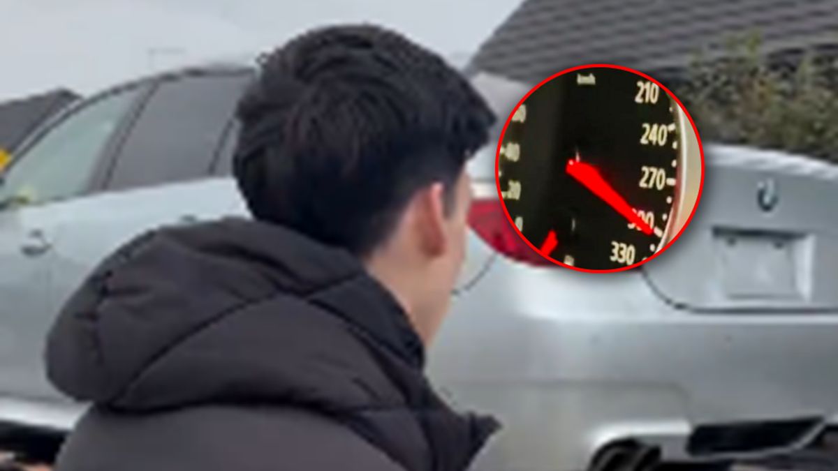 Policja zabezpieczyła BMW.